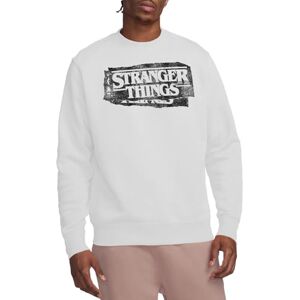Stranger Things Punk Logo Unisex Sweatshirt, White, Medium Stranger Things Punk Logo Unisex Sweatshirt, White, Medium