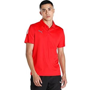 Puma Mens Teamliga Sideline Polo Shirt, Red- White, S EU Puma Mens Teamliga Sideline Polo Shirt, Red- White, S EU