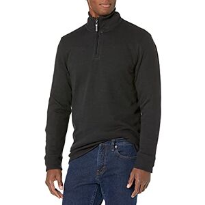 Amazon Essentials Men's Quarter-Zip French Rib Jumper, Washed Black, L Amazon Essentials Men's Quarter-Zip French Rib Jumper, Washed Black, L