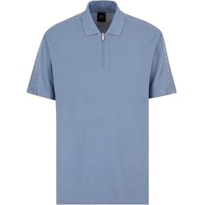 Armani Exchange Men's The Gird, Sustainable, Logo Tape, Front Zip Polo Shirt, Flint Stone, XS Armani Exchange Men's The Gird, Sustainable, Logo Tape, Front Zip Polo Shirt, Flint Stone, XS