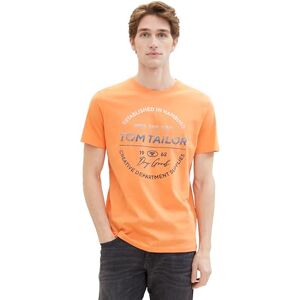 TOM TAILOR Men's 1042147 T-Shirt, 22195 Fruity Melon Orange, M TOM TAILOR Men's 1042147 T-Shirt, 22195 Fruity Melon Orange, M