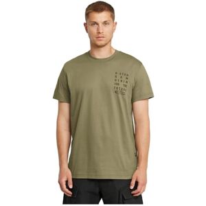 G-STAR Men's Text Chest T-Shirt, Green (ensis green D25968-C506-6057), S G-STAR Men's Text Chest T-Shirt, Green (ensis green D25968-C506-6057), S