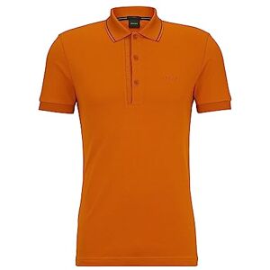 Boss Mens Paule 4 Branded-Placket Slim-fit Polo Shirt in Cotton piqué Yellow Boss Mens Paule 4 Branded-Placket Slim-fit Polo Shirt in Cotton piqué Yellow