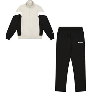 Champion Men's Legacy Script Shop Color Block (220290) -Soft Compact Powerblend Fleece High-Neck Tracksuit, White (ES057), XXL Champion Men's Legacy Script Shop Color Block (220290) -Soft Compact Powerblend Fleece High-Neck Tracksuit, White (ES057), XXL