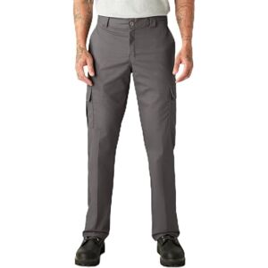 Dickies Men's Regular Straight Flex Twill Cargo Pant, Gravel Gray V1, 42W x 30L Dickies Men's Regular Straight Flex Twill Cargo Pant, Gravel Gray V1, 42W x 30L