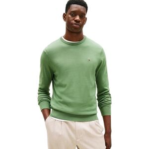 Tommy Hilfiger Men's Essential SSNL Cotton Crew Neck MW0MW39999 Pullover Sweater, Green, XXL Tommy Hilfiger Men's Essential SSNL Cotton Crew Neck MW0MW39999 Pullover Sweater, Green, XXL