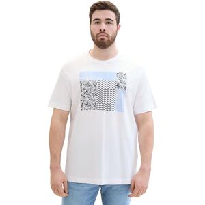 TOM TAILOR Men's 1043596 T-Shirt, 20000-White, 4XL TOM TAILOR Men's 1043596 T-Shirt, 20000-White, 4XL