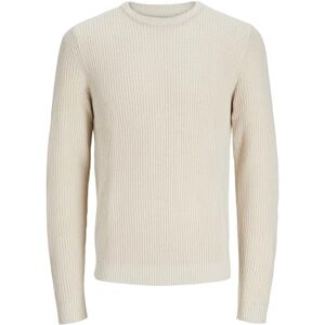JACK & JONES Men's Jjelewis Knit Crew Neck Sn Jumper, Moonbeam, S JACK & JONES Men's Jjelewis Knit Crew Neck Sn Jumper, Moonbeam, S