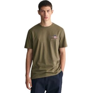 GANT Men's Reg Archive Shield Emb Ss T-shirt T-Shirt , Juniper Green,XL GANT Men's Reg Archive Shield Emb Ss T-shirt T-Shirt , Juniper Green,XL