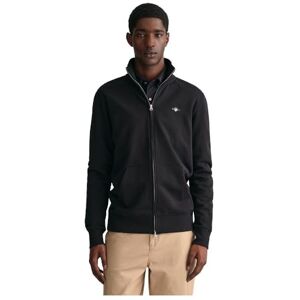 GANT Men's REG Shield Full Zip Sweatshirt, Black, Standard, black, L GANT Men's REG Shield Full Zip Sweatshirt, Black, Standard, black, L