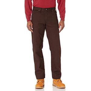 Dickies Men's Relaxed Fit Straight-Leg Duck Carpenter Jean, Rinsed Chocolate Brown, 38W x 32L Dickies Men's Relaxed Fit Straight-Leg Duck Carpenter Jean, Rinsed Chocolate Brown, 38W x 32L