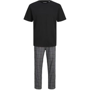 JACK & JONES JACK&JONES Men's JACBACIS TEE and Woven Pants GIFTBOX Footie, Black/Pack:Pants Brown Check, M JACK & JONES JACK&JONES Men's JACBACIS TEE and Woven Pants GIFTBOX Footie, Black/Pack:Pants Brown Check, M