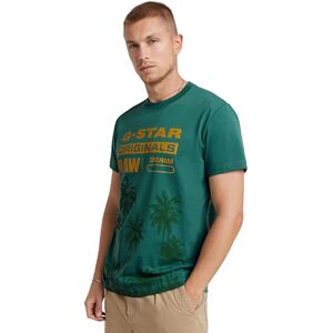 G-STAR RAW G-Star Men's Palm Originals T-Shirt, Green (blue spruce D24681-336-G282), S G-STAR RAW G-Star Men's Palm Originals T-Shirt, Green (blue spruce D24681-336-G282), S