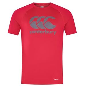 Canterbury Men's Large Logo Superlight T-Shirt Training Top Breathable Quick Drying Technical T-Shirt, Flag Red, L Canterbury Men's Large Logo Superlight T-Shirt Training Top Breathable Quick Drying Technical T-Shirt, Flag Red, L