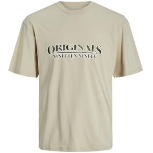 JACK & JONES Men's Jorgrand Branding Tee Ss Crew Neck Blk T-Shirt, Fields of Rye, M JACK & JONES Men's Jorgrand Branding Tee Ss Crew Neck Blk T-Shirt, Fields of Rye, M