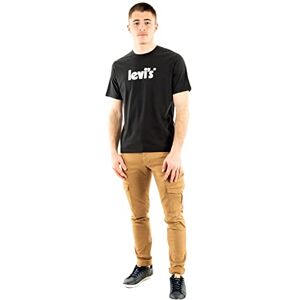 Levi's Men's Ss Relaxed Fit Tee T-Shirt, Poster Logo Caviar, S Levi's Men's Ss Relaxed Fit Tee T-Shirt, Poster Logo Caviar, S
