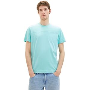 TOM TAILOR Men's 1036420 T-Shirt, 32036 Aqua Streaky Melange, L TOM TAILOR Men's 1036420 T-Shirt, 32036 Aqua Streaky Melange, L