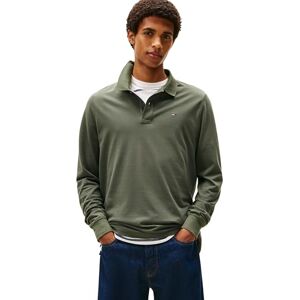 Tommy Jeans Men's Long Sleeve Slim Placket Cotton Polo Shirt, Green (Pewter Green), XXL Tommy Jeans Men's Long Sleeve Slim Placket Cotton Polo Shirt, Green (Pewter Green), XXL