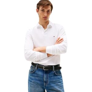Tommy Hilfiger Men’s Regular Fit Long Sleeve Polo Shirt with Button Placket, White (White), L Tommy Hilfiger Men’s Regular Fit Long Sleeve Polo Shirt with Button Placket, White (White), L