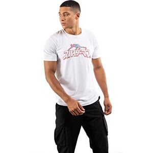 Marvel Press Marvel Men's Spiderman Japanese Crawling Game T-Shirt, White, XL Marvel Press Marvel Men's Spiderman Japanese Crawling Game T-Shirt, White, XL