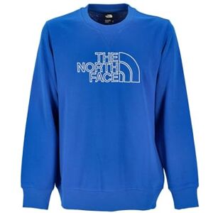 The North Face Men's Drew Peak Light Crew Sweatshirt, Hero Blue/Tnf White, XL The North Face Men's Drew Peak Light Crew Sweatshirt, Hero Blue/Tnf White, XL