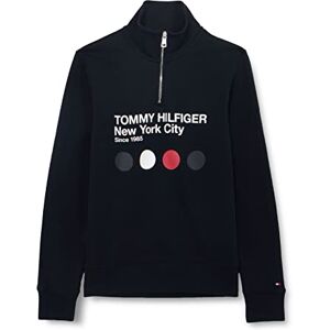 Tommy Hilfiger Men Sweatshirt with Half-Zip, Blue (Desert Sky), L Tommy Hilfiger Men Sweatshirt with Half-Zip, Blue (Desert Sky), L