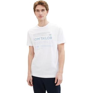 TOM TAILOR Men's 1042149 T-Shirt, 20000-White, 3XL TOM TAILOR Men's 1042149 T-Shirt, 20000-White, 3XL