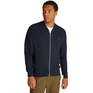 Tommy Hilfiger Men’s Structure Baseball Zip Through Cardigan Without Hood, Blue (Desert Sky), S Tommy Hilfiger Men’s Structure Baseball Zip Through Cardigan Without Hood, Blue (Desert Sky), S