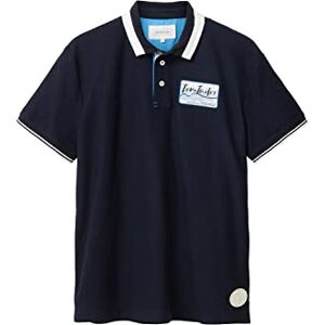 TOM TAILOR Men's 1036340 Polo Shirt with Logo Badge, 10668-Sky Captain Blue, XL TOM TAILOR Men's 1036340 Polo Shirt with Logo Badge, 10668-Sky Captain Blue, XL
