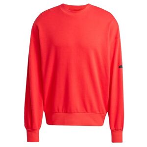 adidas Men's ESSENTIALS LOSE FIT THREE BAR SWEATSHIRT, Pure Ruby/Black, M adidas Men's ESSENTIALS LOSE FIT THREE BAR SWEATSHIRT, Pure Ruby/Black, M