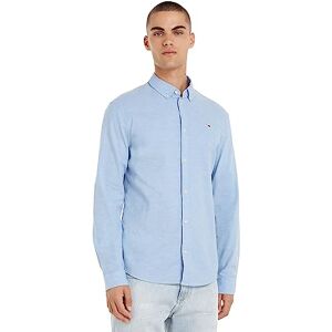 Tommy Jeans Men's Tjm Slim Stretch Oxford Shirt Dm0dm09594 T-Shirt, Perfume Blue, L Slim Fit Tommy Jeans Men's Tjm Slim Stretch Oxford Shirt Dm0dm09594 T-Shirt, Perfume Blue, L Slim Fit