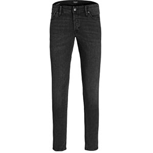 JACK & JONES Men's Jeans Slim Fit Denim Pants Low Rise Button Fly, Black Denim Colour, UK Size 34W / 32L JACK & JONES Men's Jeans Slim Fit Denim Pants Low Rise Button Fly, Black Denim Colour, UK Size 34W / 32L