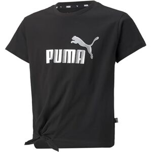Puma ESS+ Logo Knotted Tee G Black Puma ESS+ Logo Knotted Tee G Black