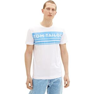 TOM TAILOR Men's 1037988 T-Shirt, 20000-White, XXL TOM TAILOR Men's 1037988 T-Shirt, 20000-White, XXL