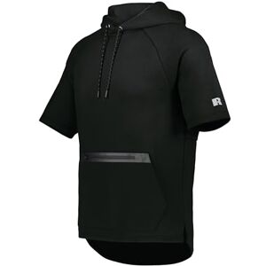 Russell Athletic Men's Legend Short Sleeve Tech Fleece Hoodie Sweatshirt, Black, XL Russell Athletic Men's Legend Short Sleeve Tech Fleece Hoodie Sweatshirt, Black, XL
