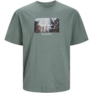 JACK & JONES Men's Jorvesterbro Picture Tee Ss Crew Neck Ln T-Shirt, Laurel Wreath, M JACK & JONES Men's Jorvesterbro Picture Tee Ss Crew Neck Ln T-Shirt, Laurel Wreath, M