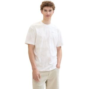 Tom Tailor Denim Men's 1042064 T-Shirt, 35722-White Grey Smoky Print, L Tom Tailor Denim Men's 1042064 T-Shirt, 35722-White Grey Smoky Print, L
