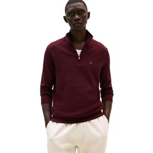 Tommy Hilfiger Men’s Essential Cotton Half Zip Jumper, Red (Deep Burgundy), XXL Tommy Hilfiger Men’s Essential Cotton Half Zip Jumper, Red (Deep Burgundy), XXL