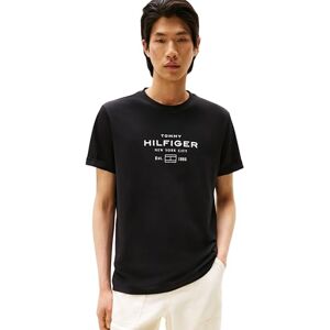 Tommy Hilfiger Men’s Short Sleeve Round Neck Stack Graphic T-Shirt, Black (Black), XXXL Tommy Hilfiger Men’s Short Sleeve Round Neck Stack Graphic T-Shirt, Black (Black), XXXL