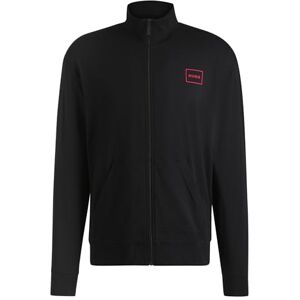 Hugo Boss Mens Laze Zip Jacket Frame-logo jacket in stretch cotton Hugo Boss Mens Laze Zip Jacket Frame-logo jacket in stretch cotton