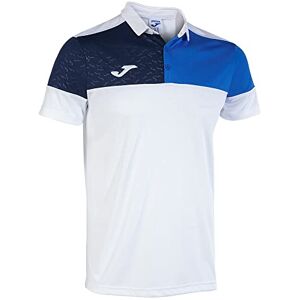 Joma Kurzarm-Poloshirt Mann Crew V, Men’s Shirt, Weiss, Königsblau, Marineblau, Joma Kurzarm-Poloshirt Mann Crew V, Men’s Shirt, Weiss, Königsblau, Marineblau,