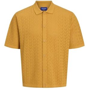 JACK & JONES Men's Male Strukturiert Poloshirt Jortyler Knit Ss Polo Sn, Golden Apricot, S JACK & JONES Men's Male Strukturiert Poloshirt Jortyler Knit Ss Polo Sn, Golden Apricot, S