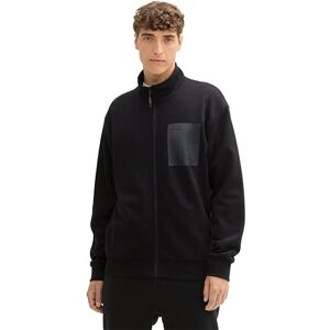 Tom Tailor Denim Men's 1044293 Sweat Jacket, 29999-Black, L Tom Tailor Denim Men's 1044293 Sweat Jacket, 29999-Black, L