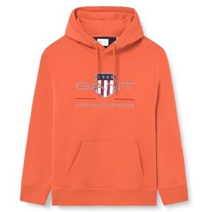 GANT Men's Reg Archive Shield Hoodie Hooded Sweatshirt, Deep Orange, XXL GANT Men's Reg Archive Shield Hoodie Hooded Sweatshirt, Deep Orange, XXL