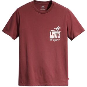 Levi's Men's Graphic Crewneck Tee T-Shirt, Western Logo Back Red Mahogany, S Levi's Men's Graphic Crewneck Tee T-Shirt, Western Logo Back Red Mahogany, S
