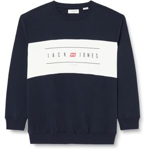 JACK & JONES Men's Jjelliot Block Sweat Crew Neck Sweater, Blazer Navy, S JACK & JONES Men's Jjelliot Block Sweat Crew Neck Sweater, Blazer Navy, S