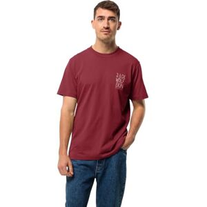 Jack Wolfskin Men's Jack Tent T M T-Shirt, Deep Ruby, S Jack Wolfskin Men's Jack Tent T M T-Shirt, Deep Ruby, S