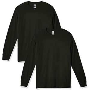 Gildan Men's Heavy Cotton Long Sleeve T-shirt, Style G5400, 2-pack T Shirt, Forest Green, M UK Gildan Men's Heavy Cotton Long Sleeve T-shirt, Style G5400, 2-pack T Shirt, Forest Green, M UK