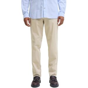 JACK & JONES Men's Chino Trousers Stretch Pants Tapered Cut Slim Fit Style JPSTMARCO JJBOWIE, Colours:Beige, Pant Size:30W / 30L, Leg Length:L30 JACK & JONES Men's Chino Trousers Stretch Pants Tapered Cut Slim Fit Style JPSTMARCO JJBOWIE, Colours:Beige, Pant Size:30W / 30L, Leg Length:L30