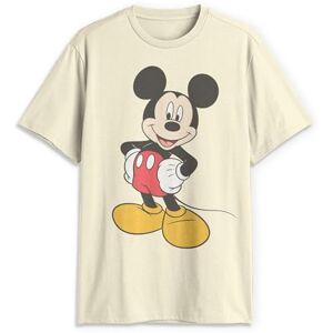 Disney Men's Classic Mickey Mouse Full Size Graphic Short Sleeve T-Shirt, Natural, 3XL Disney Men's Classic Mickey Mouse Full Size Graphic Short Sleeve T-Shirt, Natural, 3XL